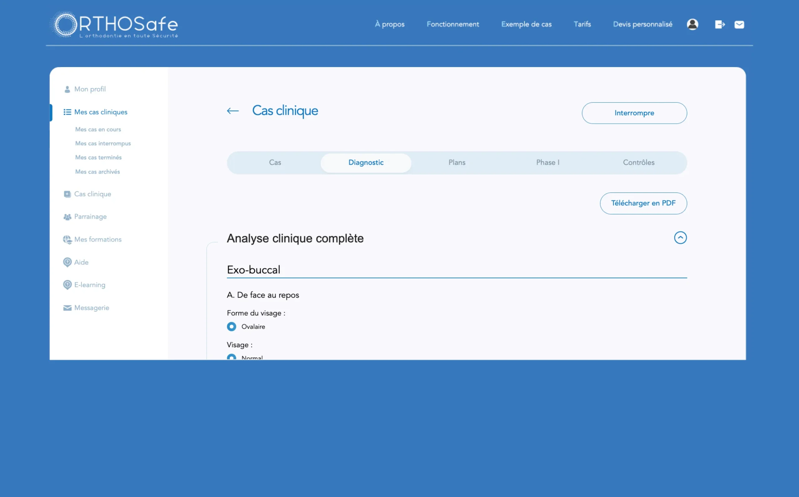 analyse clinique diagnostic  Orthosafe